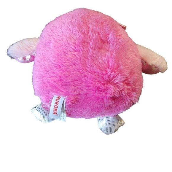 Aurora Chick with Heart Glasses Stuffed Animal Lovey with Bow Girly 6 inch Chick - Picture 4 of 5